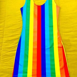 Rainbow mini dress